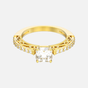 Rhombus Diamond Ring 18k White Gold