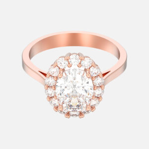 Rhombus Diamond Ring 18k White Gold